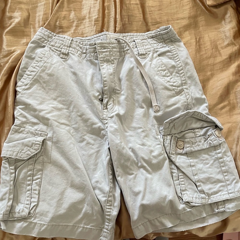Men's Casual Cargo Shorts - Light Gray